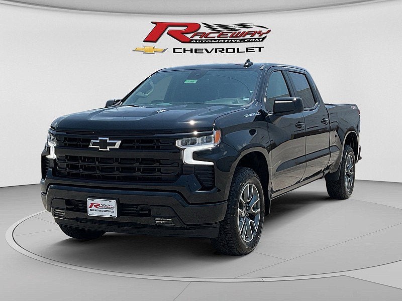 2026 Chevrolet Silverado 1500 RST in Black — front three-quarter view