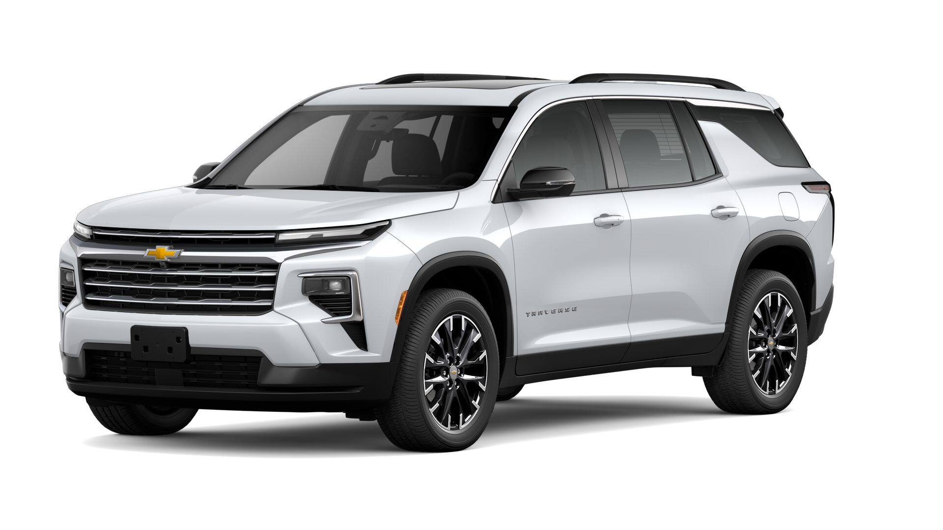 2026 Chevrolet Traverse LT in Summit White — front three-quarter view