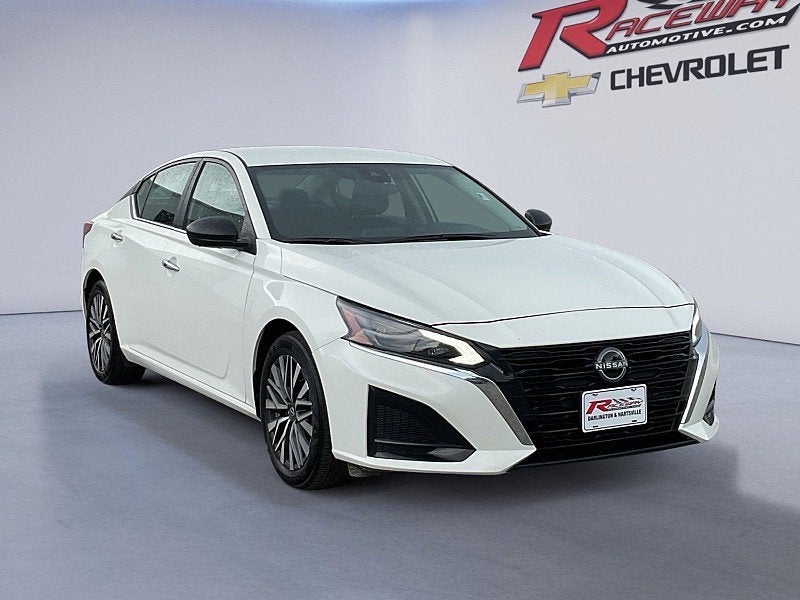 2025 Nissan Altima SV in White — front three-quarter view