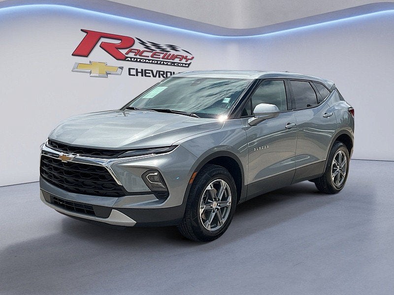 2025 Chevrolet Blazer 2LT in Sterling Gray Metallic — front three-quarter view